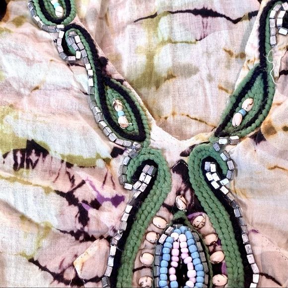 Chaudry KC Cotton Beaded Tunic Size L - Picture 5 of 6